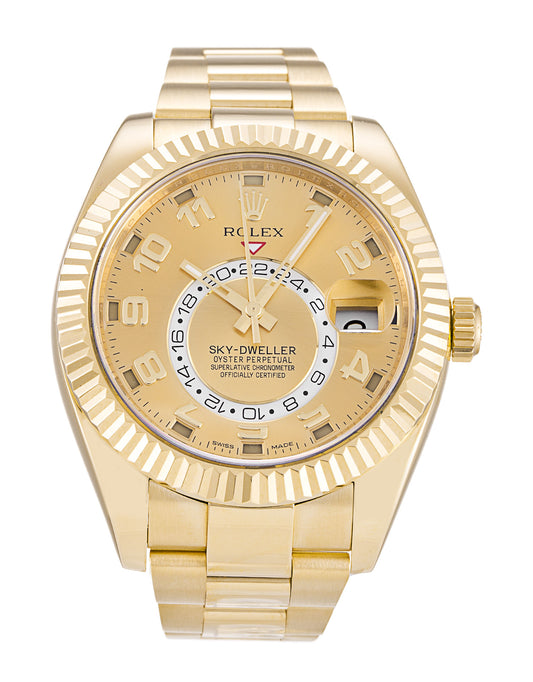 Rolex Sky-Dweller Yellow Gold Case Gold Face