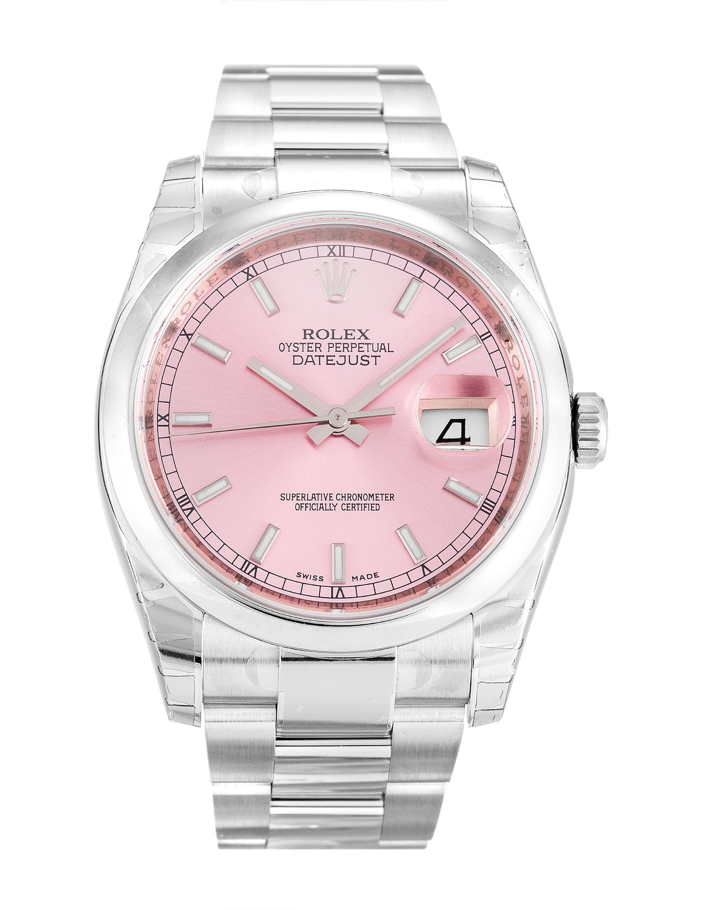 Rolex Datejust Steel Case Pink Face